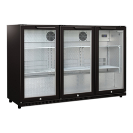 Display koeler - Gastro-Cool - 3-deurs - Zwart