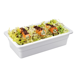 Gastronormbak melamine - Wit 1/4 - 6.5(H)x26.5x16.2 cm