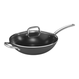 Wok - Pujadas - Met antiaanbaklaag, incl. deksel - 32 cm