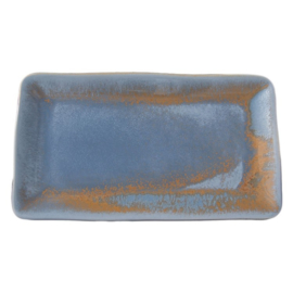 Schaal stoneage rechthoek 28 x 16 cm - Continental Rust Blue