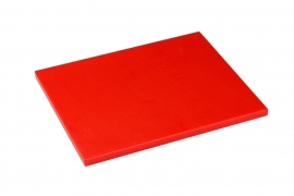 Snijplank Polyethyleen rood - 1/2 - 1/1 GN of 60x40 - met of zonder geul