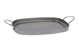 Grillplaat / grillpan plaatstaal - 38x26 cm - Mineral B - De Buyer