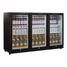 Display koeler - Gastro-Cool - 3-deurs - Zwart