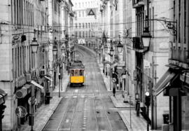 Fotobehang - Streets of Lisbon - b 366 x H 254 cm - Multi