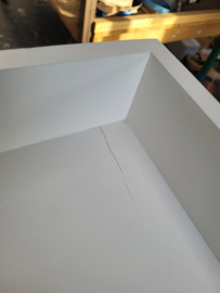 Werk-sidetable wit - 2e keus met scheurtjes in het hout