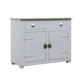 Houten locker commode - Grijs doorgeschuurd