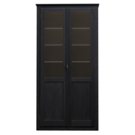 Lange vitrinekast zwart  (250cm)
