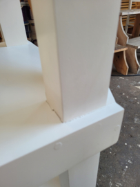 Werk-sidetable wit - 2e keus met scheurtjes in het hout