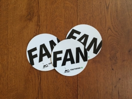 3 ronde "FAN" stickers