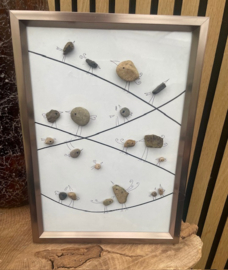 Stone birds in fotolijst 3 d