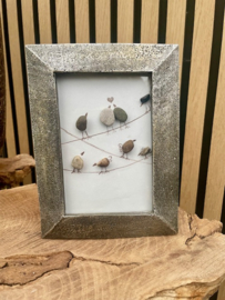 Stone birds in fotolijst 3 d