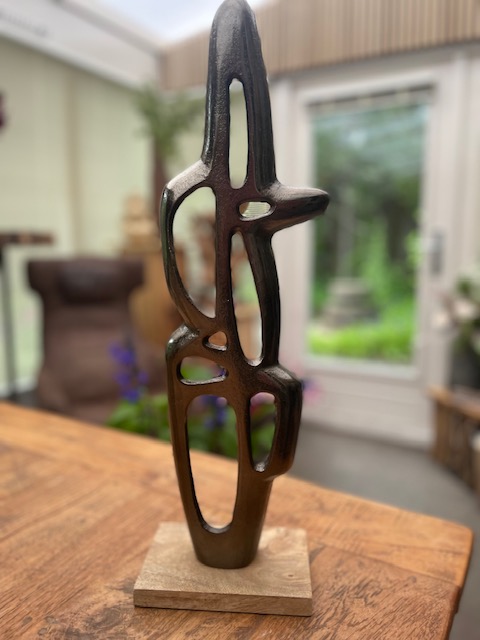 Sculptuur "organic'' antiek nikkel