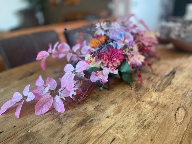 Tafel arrangement zijde