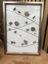Stone birds in fotolijst 3 d