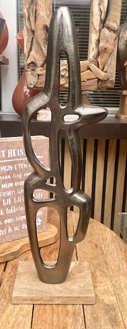 Sculptuur "organic'' antiek nikkel