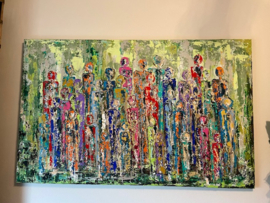 Canvas doek 'Color People"= Verkocht