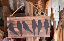 Bord hangend '' vogels"
