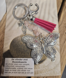 Geluks Vlinder "Rozenkwarts"