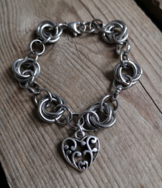 Stainless Steel Rings "heart"