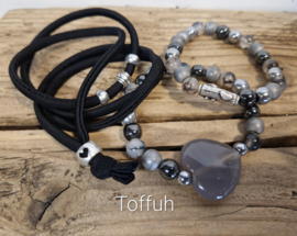 Set "Grey Hearts"