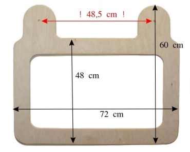 Gesloten hangmat XL - frame 72x48 cm