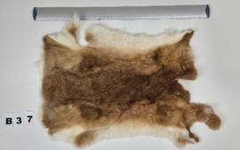 Konijnenvacht - 100% NATUURLIJK - licht bruin gemarmerde kleur