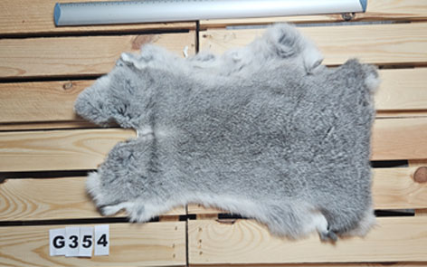 Konijnenvacht - 100% NATUURLIJK - grijze kleur