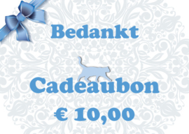 Cadeaubon per post (€ 10,00 / € 15,00 / € 25,00)