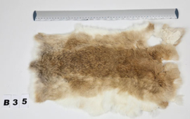 Konijnenvacht - 100% NATUURLIJK - licht bruin gemarmerde kleur