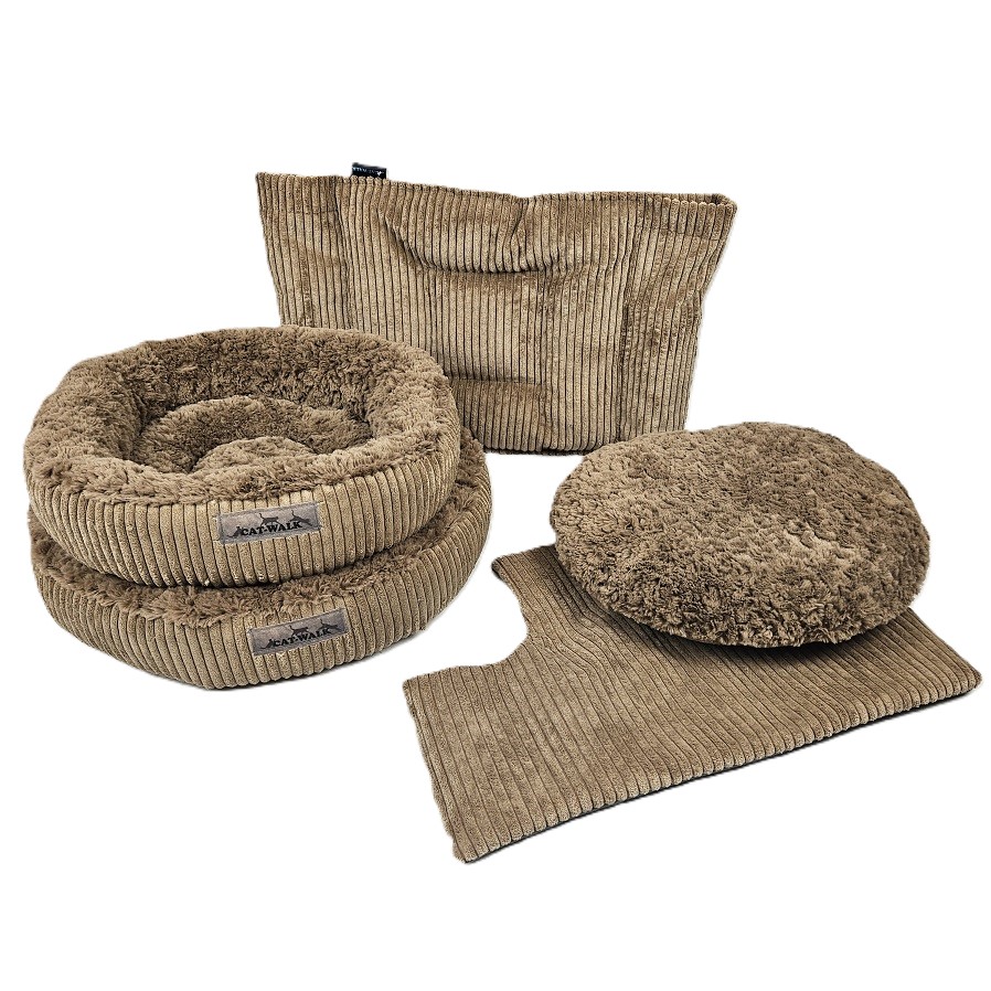 Complete krabpaal make-over set in karamel kleur