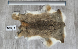 Konijnenvacht - 100% NATUURLIJK - donker gemarmerde kleur