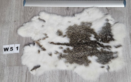 Konijnenvacht - 100% NATUURLIJK - witte gevlekte kleur