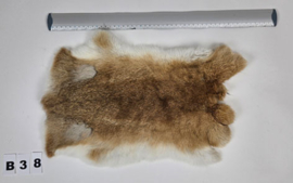 Konijnenvacht - 100% NATUURLIJK - licht bruin gemarmerde kleur