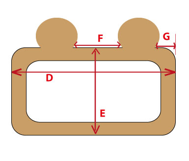 Gesloten hangmat XL - frame 72x48 cm