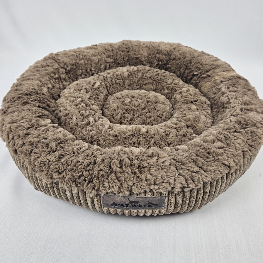 Mand met klittenbandstof onderkant, karamel, Ø 55 cm