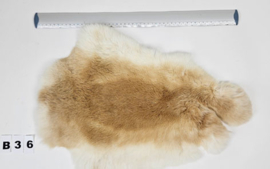 Konijnenvacht - 100% NATUURLIJK - licht bruin gemarmerde kleur