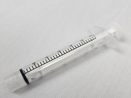 Voerspuitje 3 ml, 3 delig, korte top