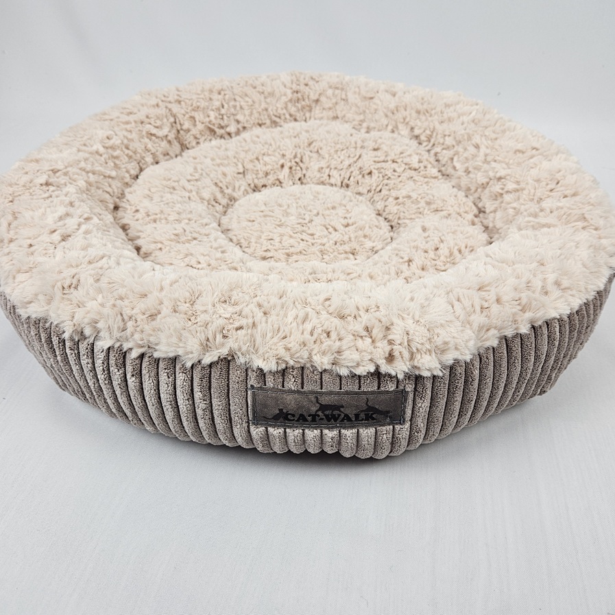 Mand met klittenbandstof onderkant, oudroze, Ø 50 cm