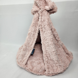 Tent knuffelstof oud roze