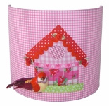 Wandlamp vogelhuisje roze