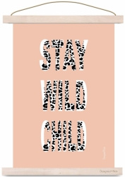 Poster stay wild roze
