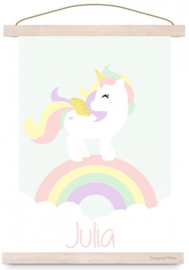 Poster unicorn met naam
