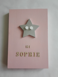 Babycadeau box M/roze ster