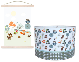 Hanglamp forest friends blue