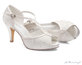 Bruidsschoenen | G.Westerleigh ~ Betty - maat 6 (39) - kleur Ivory