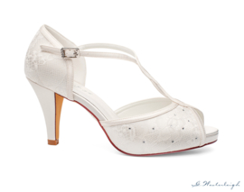 Bruidsschoenen | G.Westerleigh ~ Betty - maat 6 (39) - kleur Ivory