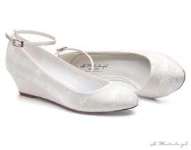 Bruidsschoenen | G.Westerleigh ~ Iris - maat 38 - kleur Ivory