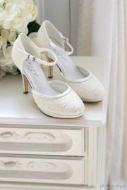 Bruidsschoenen | G.Westerleigh ~ Dahlia - maat 40 - kleur Ivory
