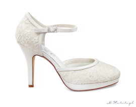 Bruidsschoenen | G.Westerleigh ~ Dahlia - maat 7 (40) - kleur Ivory