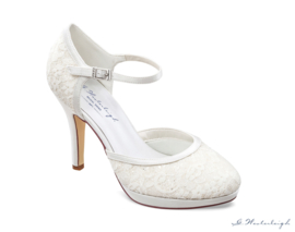 Bruidsschoenen | G.Westerleigh ~ Dahlia - maat 7 (40) - kleur Ivory